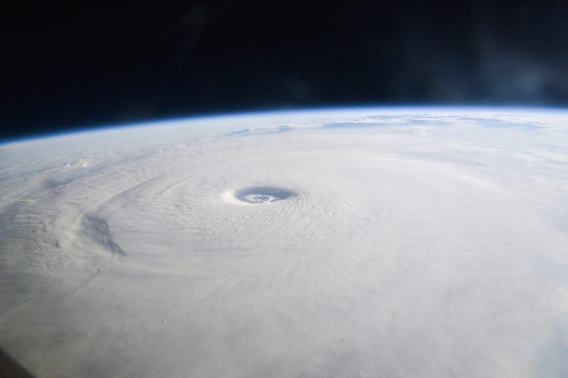 Hurrican photographed from the ISS